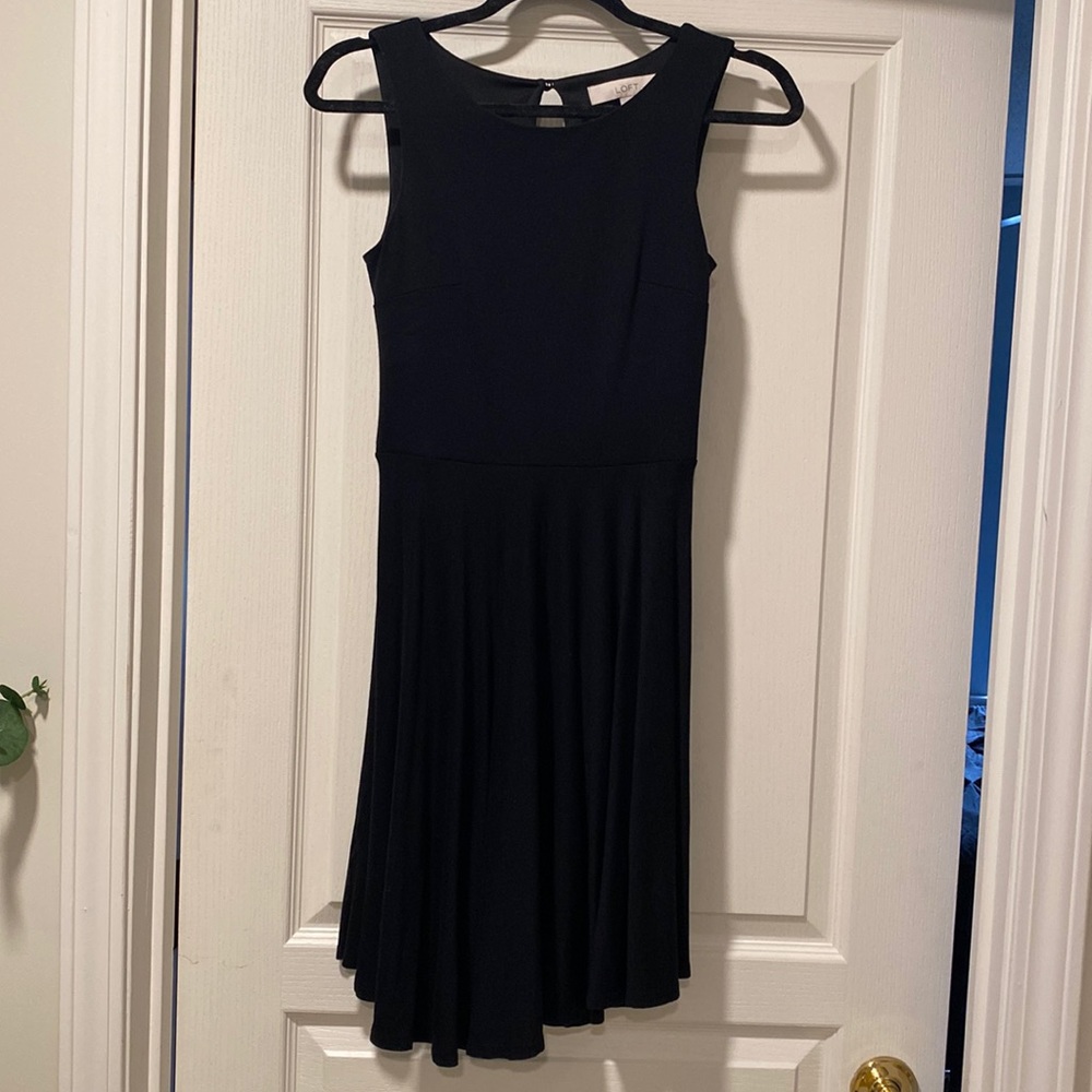 Loft XXSP Black Sleeveless Dress